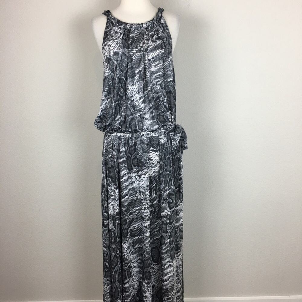 Lane Bryant Black & White Snake Print Sleeveless  Maxi Dress 18/20 - Picture 2 of 6